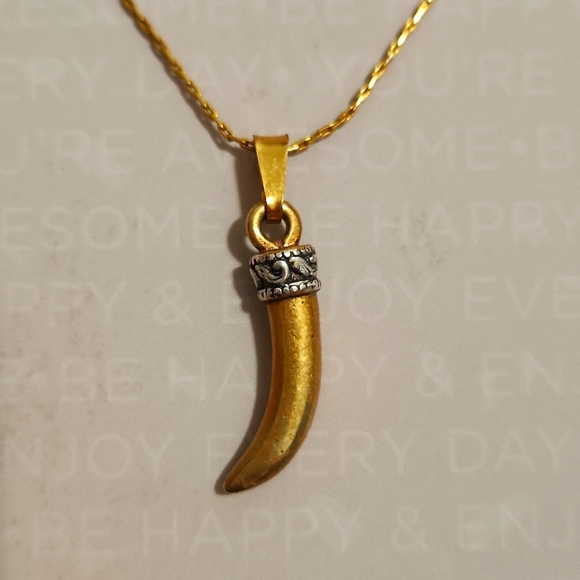 Alex & Ani Golden Animal Tooth Necklace - Picture 3 of 7